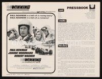 1x720 WINNING pressbook R73 Paul Newman, Joanne Woodward, Indy car racing art by Howard Terpning!