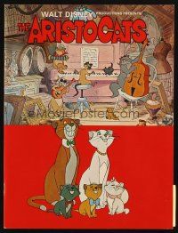1x293 ARISTOCATS German program book '71 Walt Disney feline jazz musical cartoon, pop-up image!