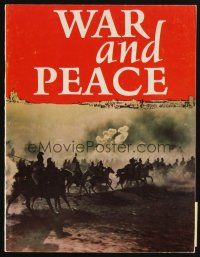 1x446 WAR & PEACE program book '68 Sergei Bondarchuck, 3-part Russian version, Leo Tolstoy