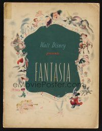 1x452 FANTASIA program '42 Mickey Mouse & others, Disney musical cartoon classic!