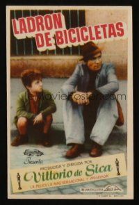 1x537 BICYCLE THIEF Spanish herald '50 Vittorio De Sica's classic Ladri di biciclette, different!