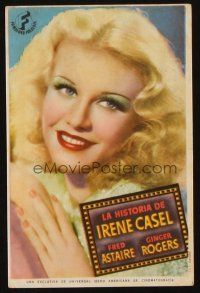 1x554 STORY OF VERNON & IRENE CASTLE Spanish herald '44 different image of pretty Ginger Rogers!
