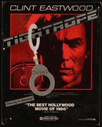 1x375 TIGHTROPE video standee '84 Clint Eastwood is a cop on the edge, cool handcuff design!