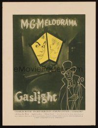 1x034 GASLIGHT trade ad '44 Ingrid Bergman, Joseph Cotten, Charles Boyer, Hirschfeld art!