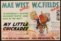 1x045 MY LITTLE CHICKADEE trade ad '40 wacky Karr art of W.C. Fields & Mae West!
