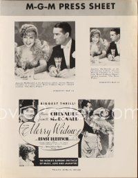 1x652 MERRY WIDOW pressbook R50s Maurice Chevalier, Jeanette MacDonald, Ernst Lubitsch