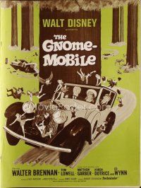 1x613 GNOME-MOBILE pressbook '67 Disney fantasy, art of Walter Brennan & lots of little people!