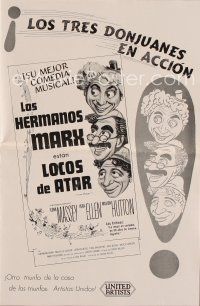 1x645 LOVE HAPPY Spanish/U.S. pressbook '49 Marx Brothers and sexy girls in musical Girlesque!