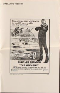 1x651 MECHANIC pressbook '72 Charles Bronson has more than a dozen ways to kill, and they all work!