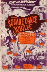 1x699 SQUARE DANCE JUBILEE pressbook '49 all-star country music, come on everybody!