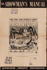 1x703 TARANTULA pressbook '55 great art of people running from 100 foot high spider monster!
