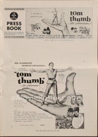 1x708 TOM THUMB pressbook '58 George Pal, great artwork of tiny Russ Tamblyn by Reynold Brown!