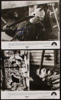 1x809 FRIDAY THE 13th PART V signed presskit w/ 4 stills '85 by Tom Morga, slasher horror sequel!
