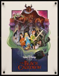 1x464 BLACK CAULDRON promo brochure '85 first Walt Disney CG, cool fantasy art by Paul Wensel!