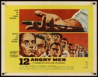 1y001 12 ANGRY MEN style A 1/2sh '57 Henry Fonda, Sidney Lumet jury classic, life is in their hands