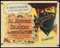 1y013 AL JENNINGS OF OKLAHOMA style B 1/2sh '50 real & violent story of last of the great outlaws!