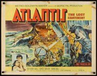1y029 ATLANTIS THE LOST CONTINENT 1/2sh '61 George Pal underwater sci-fi, cool fantasy art!