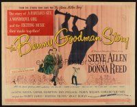 1y045 BENNY GOODMAN STORY style A 1/2sh '56 Steve Allen as Goodman, Donna Reed, Gene Krupa!