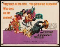1y079 CAPER OF THE GOLDEN BULLS 1/2sh '67 Boyd & Yvette Mimieux give the bank royal treatment!