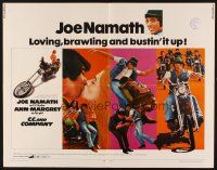 1y075 C.C. & COMPANY 1/2sh '70 great images of Joe Namath on motorcycle, biker gang!