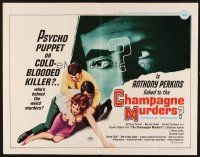 1y089 CHAMPAGNE MURDERS 1/2sh '67 Claude Chabrol's Le Scandale, Anthony Perkins is psycho puppet!