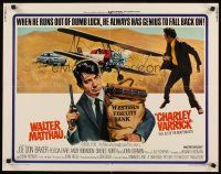 1y091 CHARLEY VARRICK 1/2sh '73 Walter Matthau in Don Siegel crime classic!