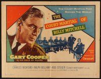 1y102 COURT-MARTIAL OF BILLY MITCHELL 1/2sh '56 c/u of Gary Cooper, directed by Otto Preminger!