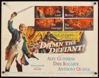 1y108 DAMN THE DEFIANT 1/2sh '62 Alec Guinness & Dirk Bogarde face a bloody mutiny!