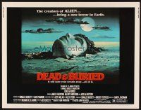 1y115 DEAD & BURIED 1/2sh '81 wild horror art of person buried up to the neck by Campanile!