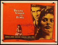 1y121 DESIRE UNDER THE ELMS style A 1/2sh '58 Sophia Loren, Anthony Perkins, Eugene O'Neill play!