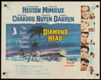 1y125 DIAMOND HEAD 1/2sh '62 Charlton Heston, Yvette Mimieux, Howard Terpning art of Hawaii!