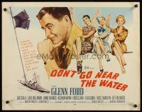 1y130 DON'T GO NEAR THE WATER style B 1/2sh '57 Glenn Ford, different art of 3 sexy girls!