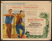 1y167 FRIENDLY PERSUASION style B 1/2sh '56 Gary Cooper will pleasure you in a hundred ways!