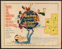 1y181 GLOBAL AFFAIR 1/2sh '64 great art of Bob Hope spinning Earth & sexy girls, Yvonne De Carlo!