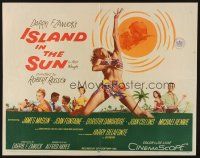 1y246 ISLAND IN THE SUN 1/2sh '57 James Mason, Joan Fontaine, Dorothy Dandridge, Harry Belafonte