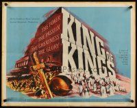 1y263 KING OF KINGS style B 1/2sh '61 Nicholas Ray Biblical epic, Jeffrey Hunter as Jesus!