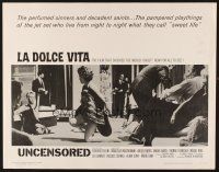 1y266 LA DOLCE VITA 1/2sh R66 Federico Fellini, Marcello Mastroianni, sexy Anita Ekberg!