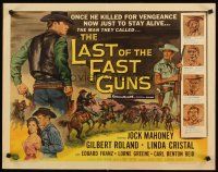 1y272 LAST OF THE FAST GUNS 1/2sh '58 Jock Mahoney's name was written with bullets, cool art!