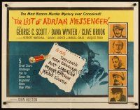 1y289 LIST OF ADRIAN MESSENGER 1/2sh '63 John Huston directs five heavily disguised great stars!