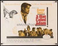 1y306 MAN CALLED ADAM 1/2sh '66 great image of Sammy Davis Jr. + Louis Armstrong playing trumpet!
