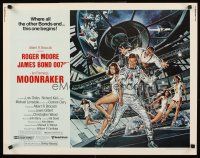 1y328 MOONRAKER 1/2sh '79 Roger Moore as James Bond & sexy space babes by Goozee!