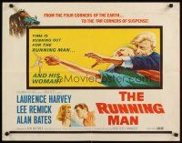 1y404 RUNNING MAN 1/2sh '63 Carol Reed, time is running out for Laurence Harvey & Lee Remick!