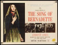 1y446 SONG OF BERNADETTE 1/2sh R58 artwork of angelic Jennifer Jones by Norman Rockwell!