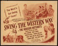 1y465 SWING THE WESTERN WAY style A 1/2sh '47 cowboy Jack Leonard w/The Hoosier Hotshots!