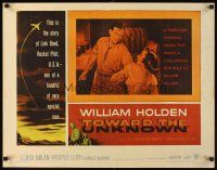 1y499 TOWARD THE UNKNOWN 1/2sh '56 William Holden & Virginia Leith in sci-fi space travel!