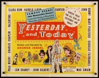 1y552 YESTERDAY & TODAY 1/2sh '53 classic old-time silent stars including Chaplin & Clara Bow!