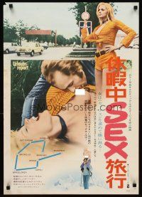 1y734 RESORT GIRLS Japanese '72 Sybil Danning, Astrid Frank, image of sexy hitchhiker!