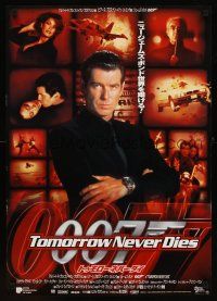 1y785 TOMORROW NEVER DIES Japanese '98 Pierce Brosnan as Bond, Michelle Yeoh, sexy Teri Hatcher!