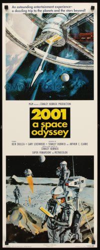 1z132 2001: A SPACE ODYSSEY 14x36 commercial REPRO poster '95 Stanley Kubrick, art by Bob McCall!