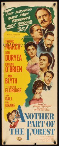 1z151 ANOTHER PART OF THE FOREST insert '48 Fredric March, Ann Blyth, from Lillian Hellman's play!